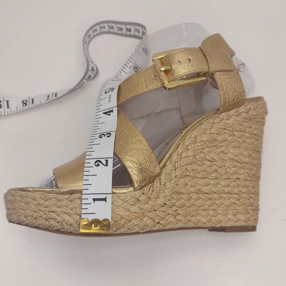 Michael by Michael Kors Giovanna Espadrille Wedge, Pale Gold Women's Size 8M - Picture 5 of 11